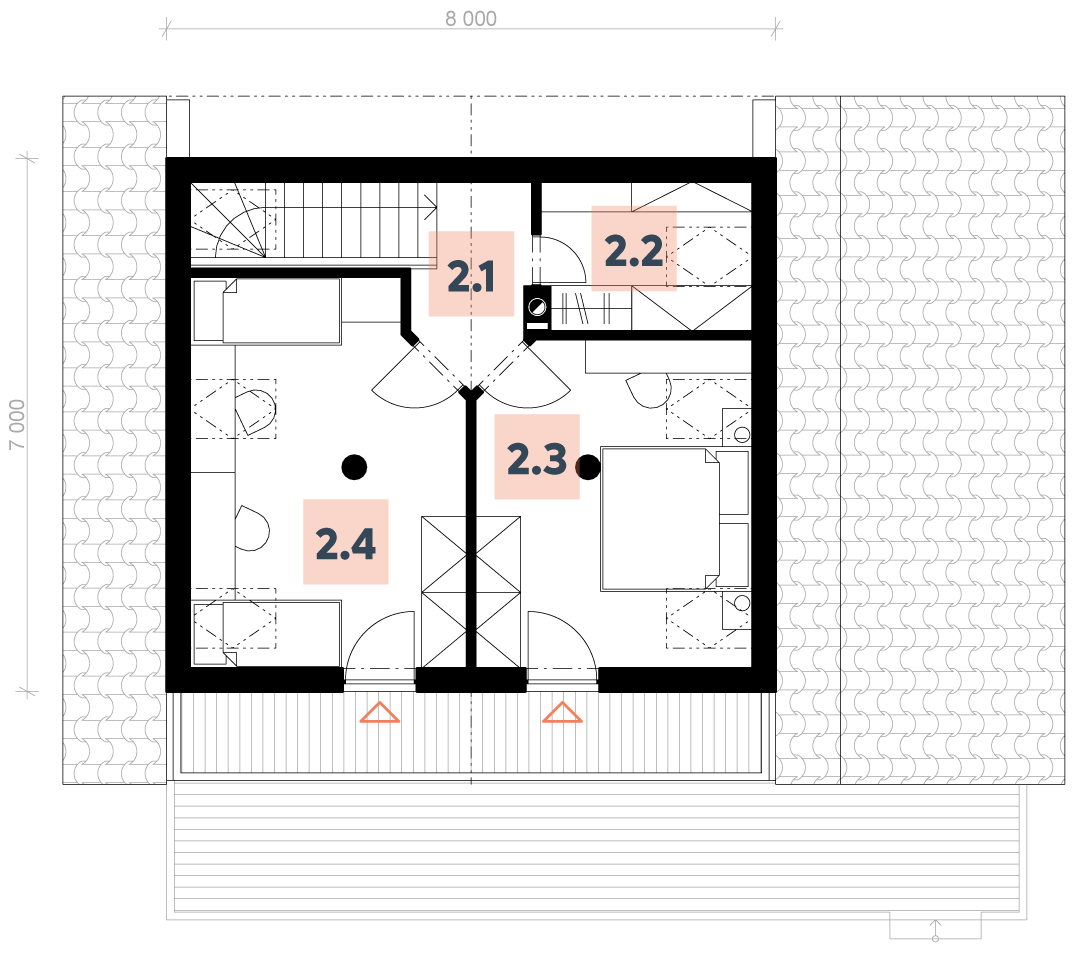 MANITOU - půdorys 1. patro